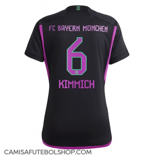 Camisa de time de futebol Bayern Munich Joshua Kimmich #6 Replicas 2º Equipamento Feminina 2023-24 Manga Curta